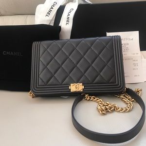Authentic Chanel boy WOC bag